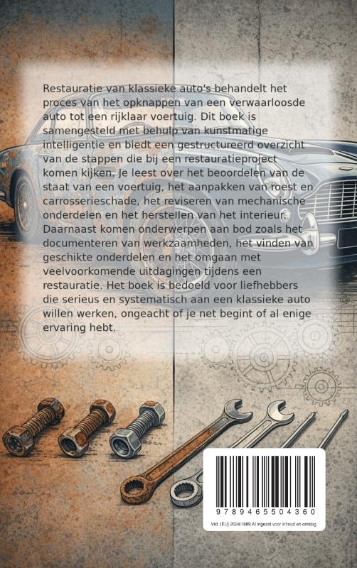 Achterkant van Restauratie van klassieke auto's