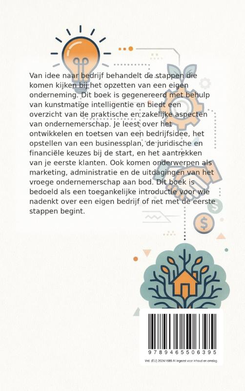 Achterkant van Van idee naar bedrijf