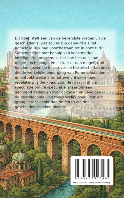 Achterkant van Wat als de Romeinen nooit waren gevallen?
