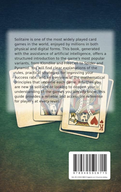 Achterkant van Mastering Solitaire