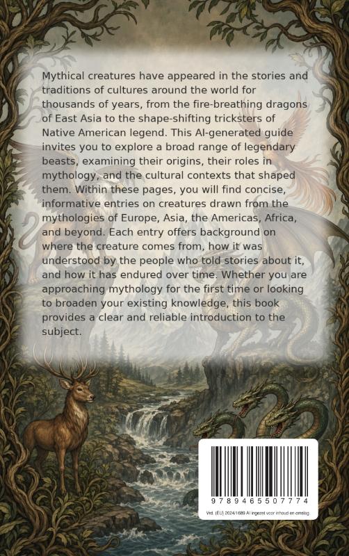 Achterkant van Exploring Mythical Creatures