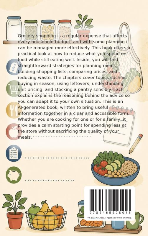 Achterkant van Saving on Groceries Made Simple