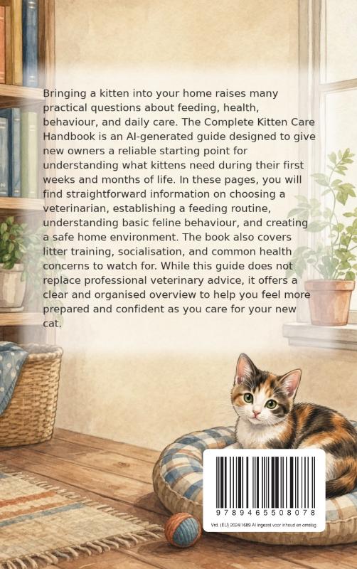 Achterkant van The Complete Kitten Care Handbook