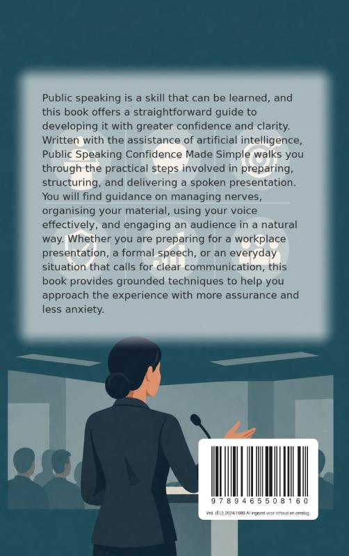Achterkant van Public Speaking Confidence Made Simple