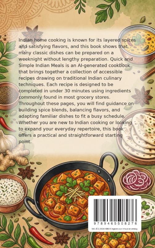 Achterkant van Quick and Simple Indian Meals