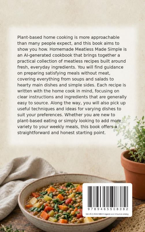 Achterkant van Homemade Meatless Made Simple