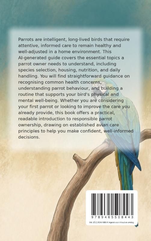 Achterkant van Parrot Care Made Simple