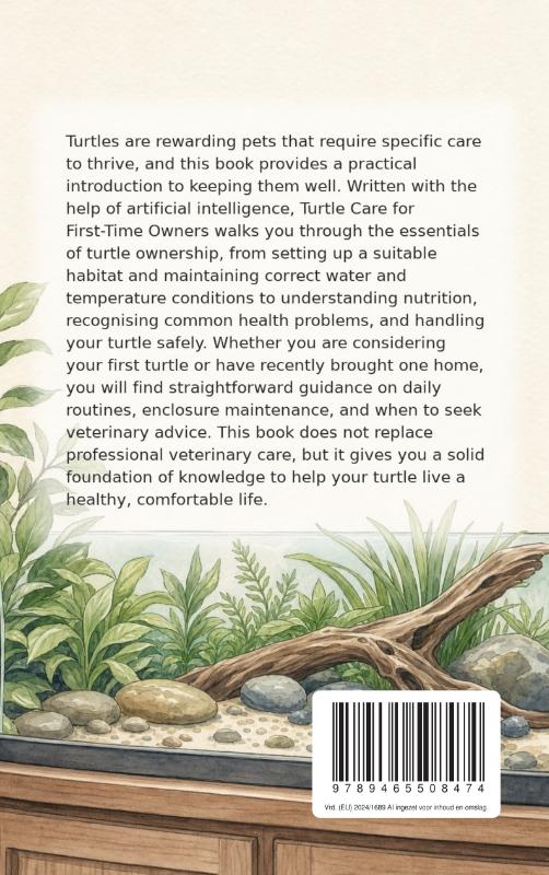 Achterkant van Turtle Care for First-Time Owners