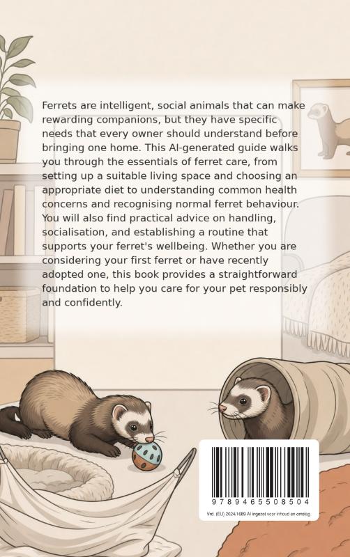 Achterkant van The Beginner's Guide to Ferret Care