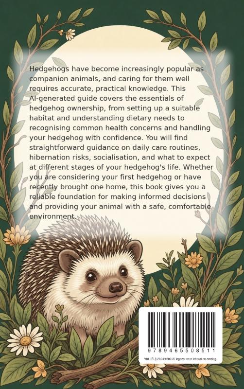 Achterkant van Hedgehog Care Made Simple