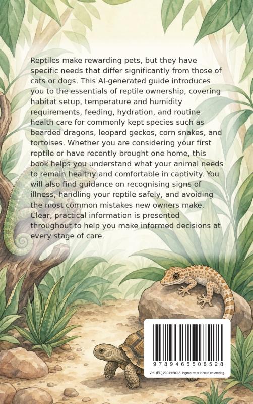 Achterkant van Reptile Care for First-Time Owners