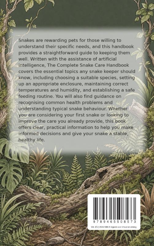 Achterkant van The Complete Snake Care Handbook
