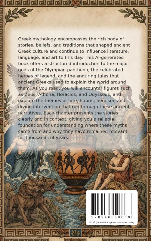 Achterkant van Greek Mythology
