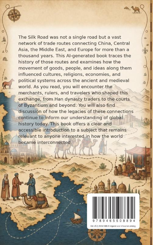Achterkant van The Fascinating Story of the Silk Road