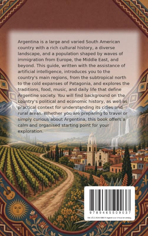 Achterkant van Discovering Argentina