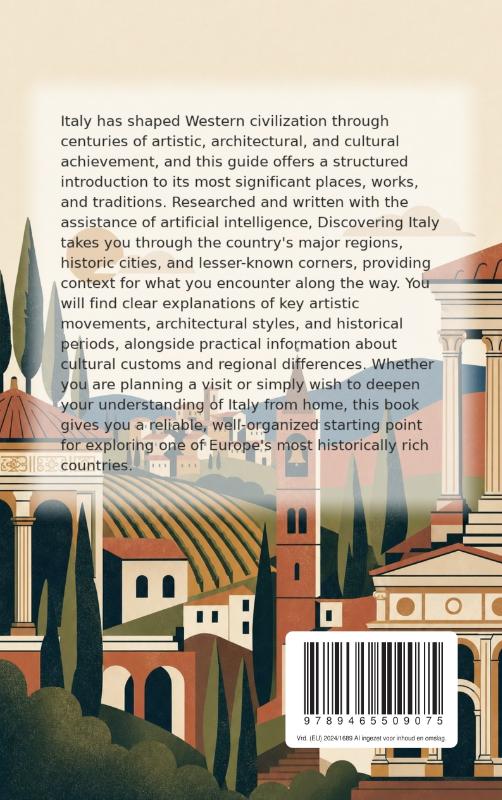 Achterkant van Discovering Italy