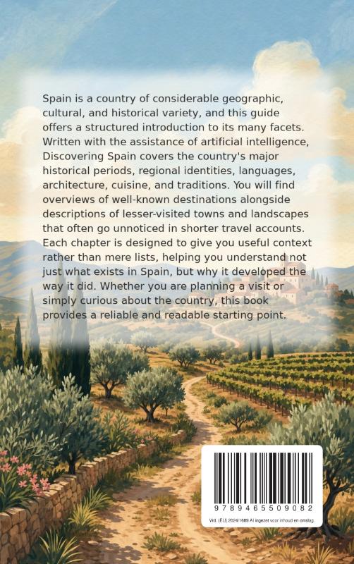 Achterkant van Discovering Spain