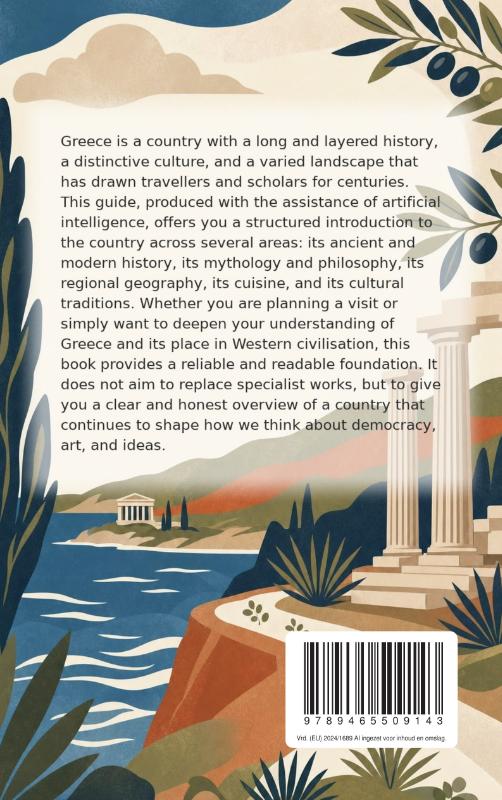 Achterkant van Discovering Greece