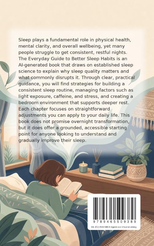 Achterkant van The Everyday Guide to Better Sleep Habits