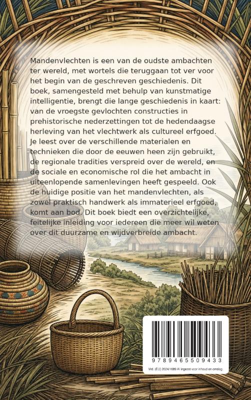 Achterkant van De geschiedenis van het mandenvlechten