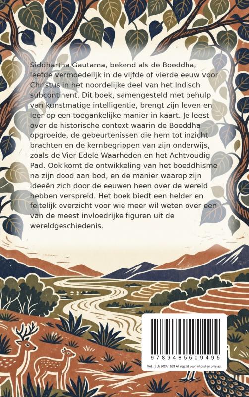 Achterkant van Het leven en de leer van de Boeddha