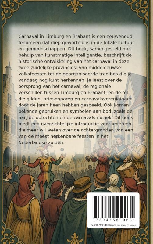 Achterkant van De geschiedenis van het Limburgse en Brabantse carnaval