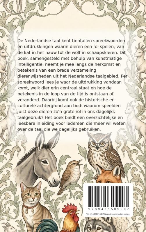 Achterkant van Spreekwoorden over dieren en hun herkomst