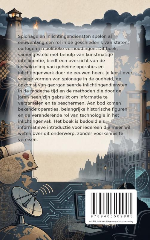 Achterkant van De geschiedenis van de spionage en de inlichtingendienst