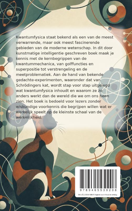 Achterkant van De kat van Schrödinger en wat ze betekent