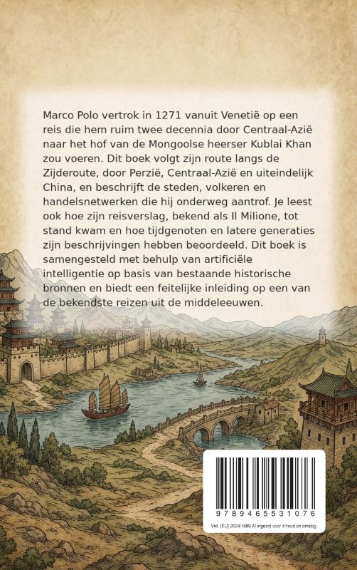 Achterkant van De reizen van Marco Polo naar het Oosten