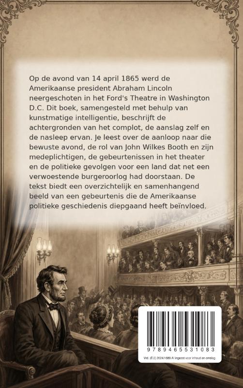 Achterkant van De aanslag op Abraham Lincoln in het Ford's Theatre