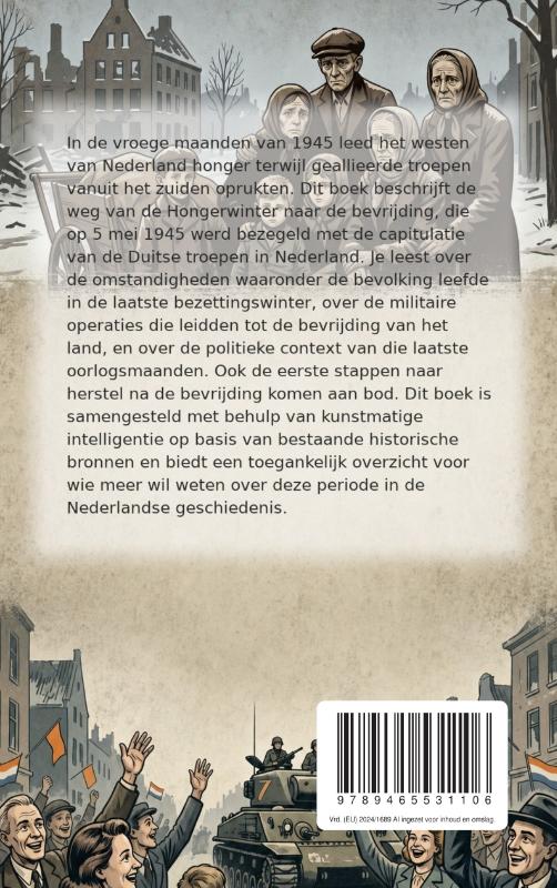 Achterkant van De bevrijding van Nederland in 1945