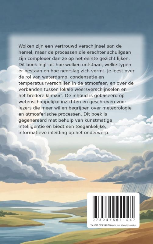 Achterkant van Hoe wolken ontstaan en regen valt