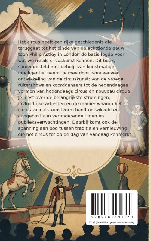 Achterkant van De geschiedenis van het circus als kunstvorm