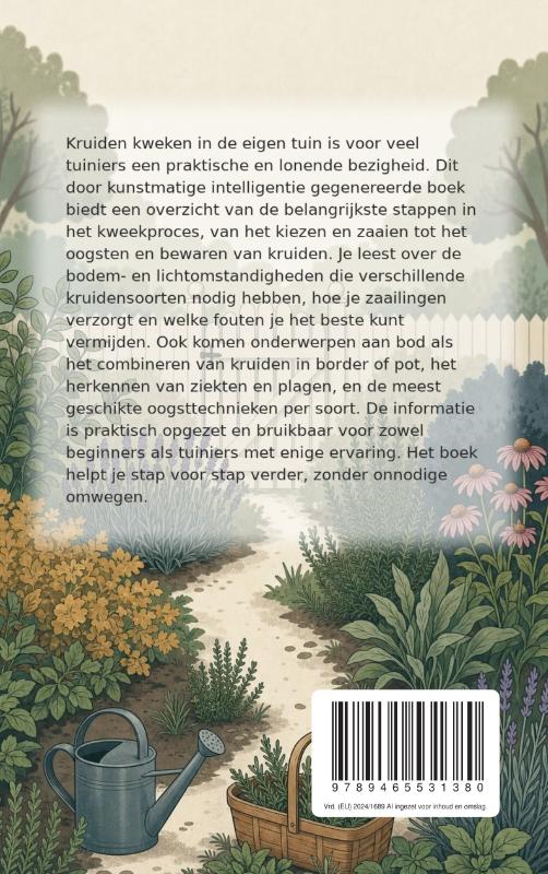 Achterkant van Het kweken van kruiden in de tuin