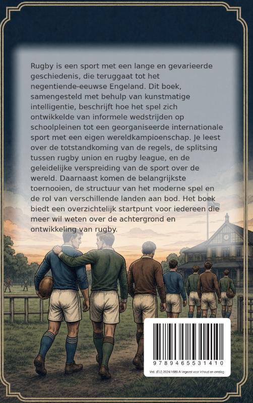 Achterkant van De geschiedenis van het rugby