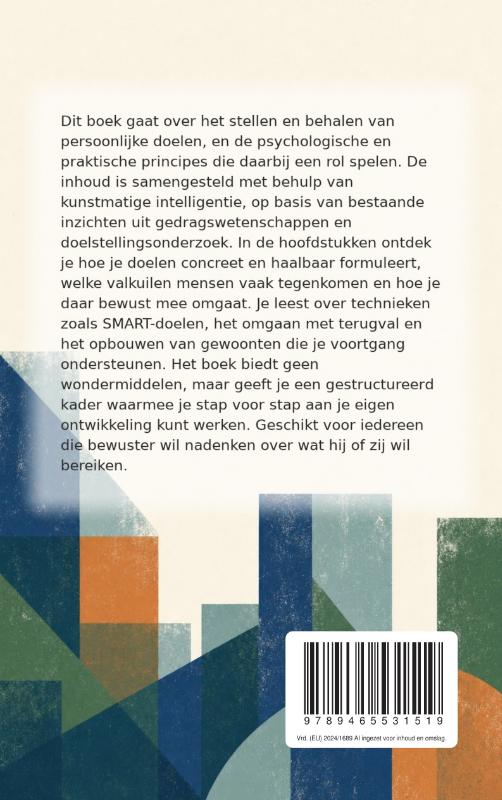 Achterkant van Doelen stellen die je werkelijk haalt