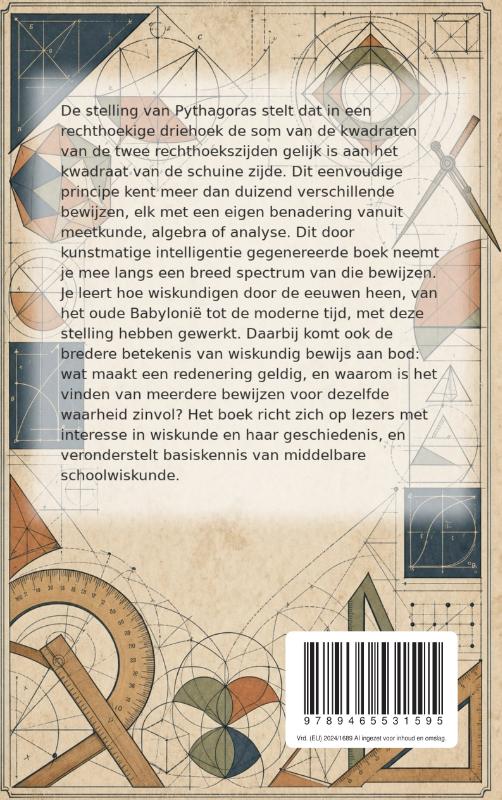 Achterkant van De stelling van Pythagoras en haar duizend bewijzen