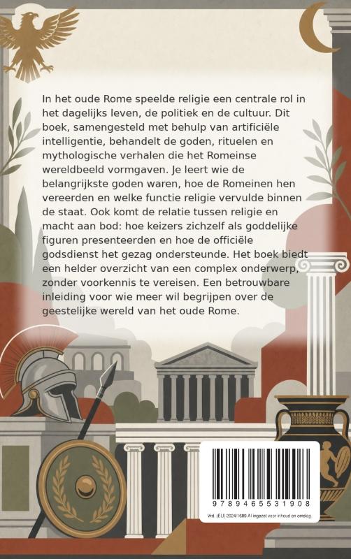 Achterkant van De goden van Rome