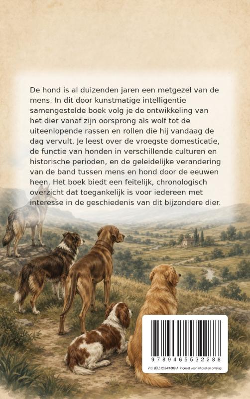 Achterkant van De geschiedenis van de hond
