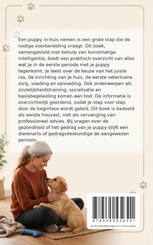Achterkant van De eerste puppy