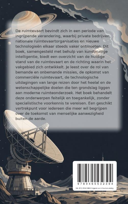 Achterkant van De toekomst van de ruimtevaart