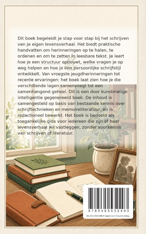 Achterkant van Beginnen met je memoires