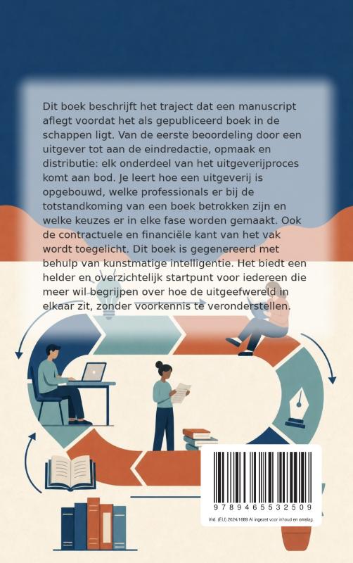 Achterkant van De weg van manuscript naar boek