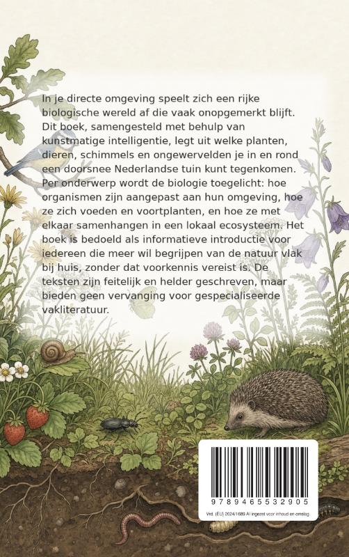 Achterkant van Biologie in je eigen tuin en omgeving