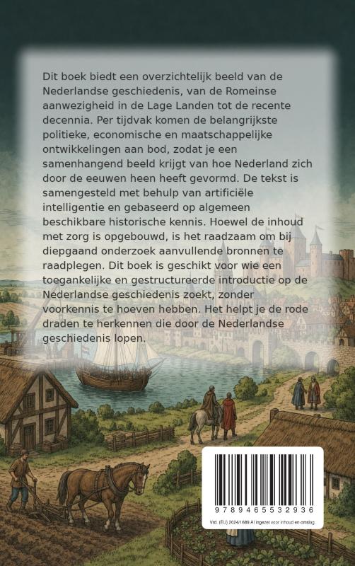 Achterkant van De Nederlandse geschiedenis in grote lijnen