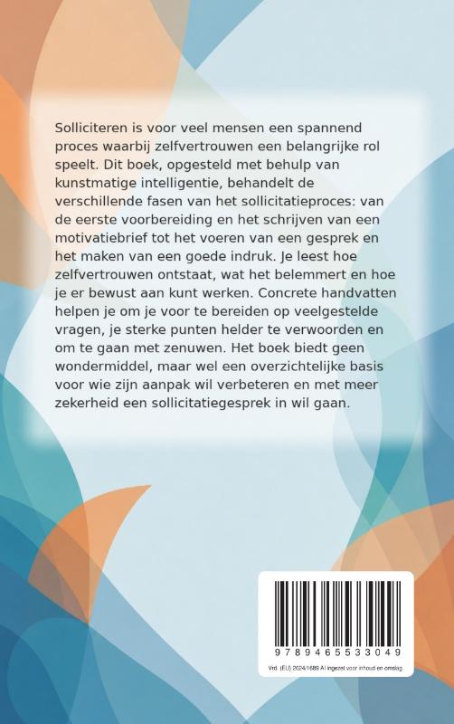 Achterkant van Zelfvertrouwen in het sollicitatieproces
