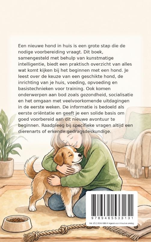 Achterkant van Beginnen met je nieuwe hond