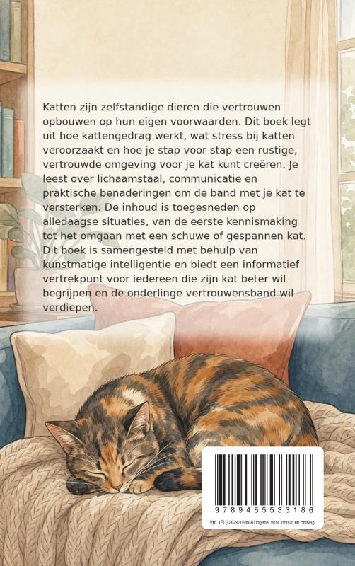 Achterkant van Rust en vertrouwen opbouwen met je kat