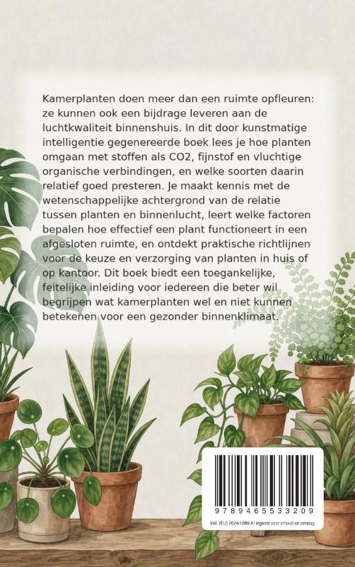 Achterkant van Planten voor een gezonder binnenklimaat